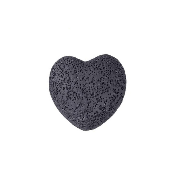 Mini Heart Shaped Black Lava Rock Stone