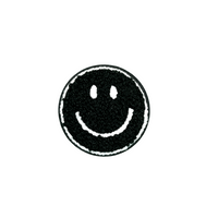 Black and White Smiley Face Patch