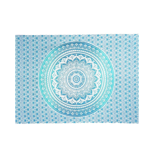 Green & Blue Mandala Tapestry