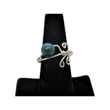 Chrysocolla & Silver Wire Wrapped Ring