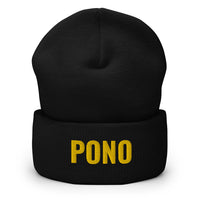 PONO Embroidered Cuffed Beanie