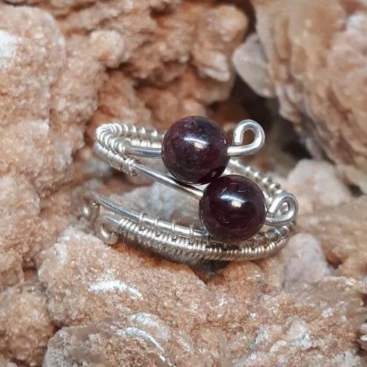 Custom Wire Wrapped Gemstone Ring