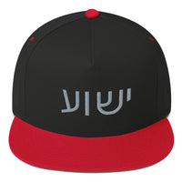 Yeshua Flat Bill Snap back Cap- Blue/grey